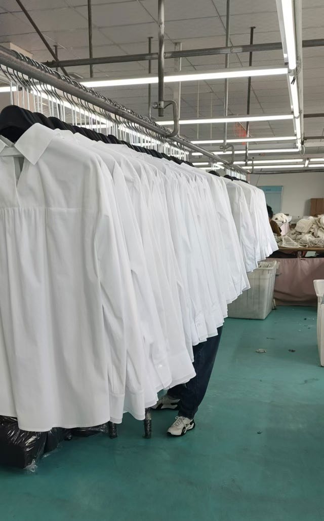 Finished shirts ready for shipment