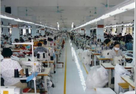 Sewing operators at work