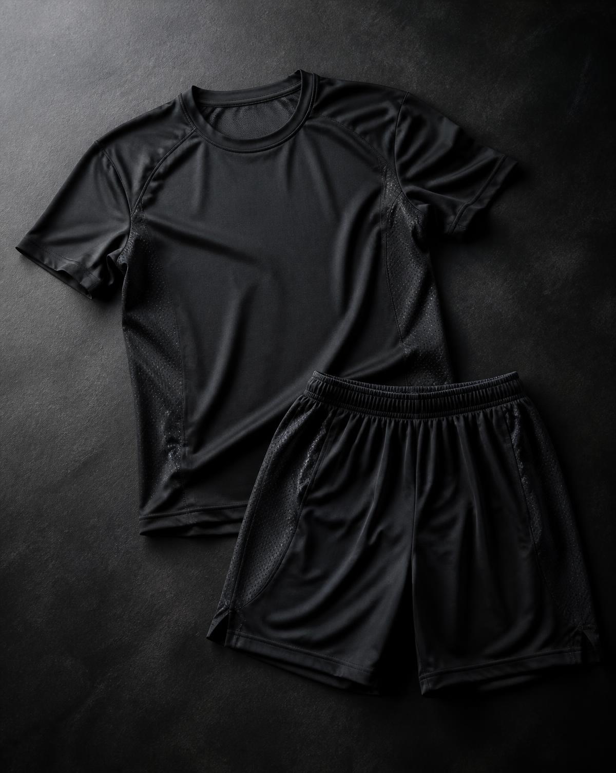 Performance running top and shorts